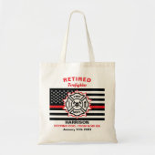 Gepensioneerde brandweerman Thin Red Line Funny Ge Tote Bag (Voorkant)