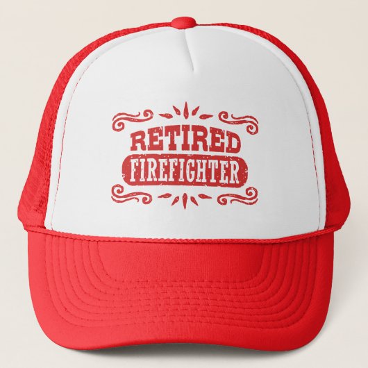 Gepensioneerde brandweerman trucker pet (Voorkant)