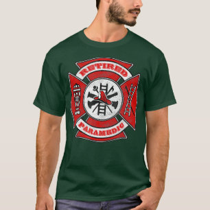Gepensioneerde brandweerparamedische brandweerman t-shirt