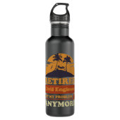 Gepensioneerde Bus Driver Design School Bus Driver Waterfles (Voorkant)