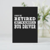 Gepensioneerde buschauffeur Gift Funny Retirement RSVP Kaartje (Staand voorkant)