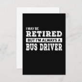 Gepensioneerde buschauffeur Gift Funny Retirement RSVP Kaartje (Voorkant / Achterkant)