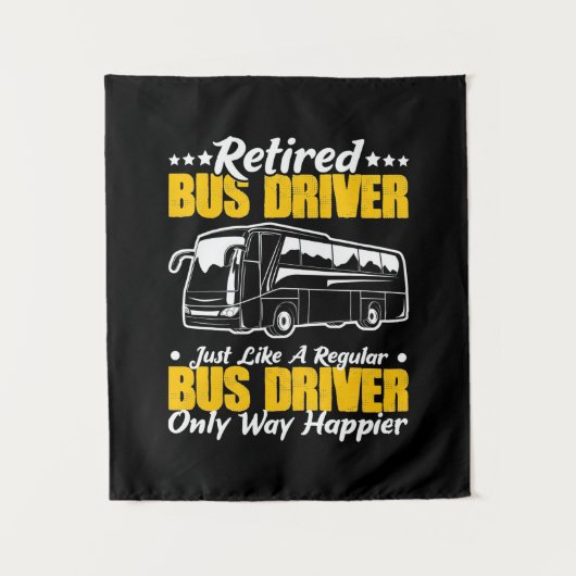  Gepensioneerde Buschauffeur Wandkleed (Voorkant)