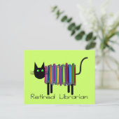 Gepensioneerde cadeautjes voor librarische boeken briefkaart (Staand voorkant)