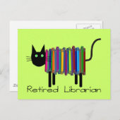 Gepensioneerde cadeautjes voor librarische boeken briefkaart (Voorkant / Achterkant)