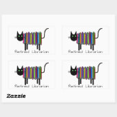 Gepensioneerde cadeautjes voor librarische boeken rechthoekige sticker (Vel)