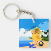 Gepensioneerde Chick bij het strand Sleutelhanger (Voorkant)
