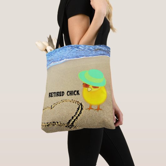 Gepensioneerde Chick bij het strand Tote Bag (Dichtbij)