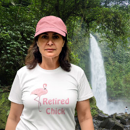 Gepensioneerde Chick Flamingo Funny Vrouwen Humor T-shirt