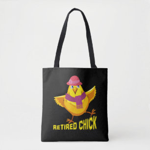 Gepensioneerde Chick Funny Cool Gift voor pensione Tote Bag