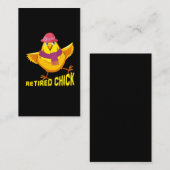 Gepensioneerde Chick Funny Cool Gift voor pensione Visitekaartje (Voorkant / Achterkant)