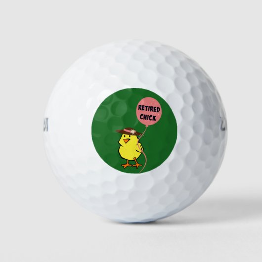 Gepensioneerde Chick...Oh zo leuk Golfballen (Voorkant)