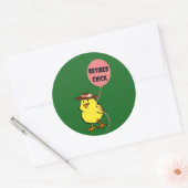 Gepensioneerde Chick...Oh zo leuk Ronde Sticker (Envelop)