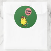 Gepensioneerde Chick...Oh zo leuk Ronde Sticker (Tas)