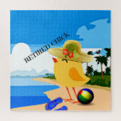 Gepensioneerde Chick... op het strand, Legpuzzel (Verticaal)