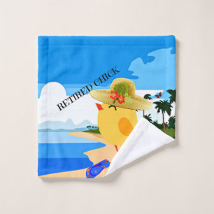 Gepensioneerde Chick... op het strand, Washandje