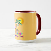 Gepensioneerde Chick op vakantie Mok (Voorkant rechts)