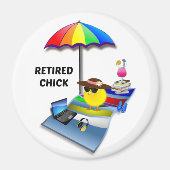 Gepensioneerde Chick, schattig en sassy Magneet (Voorkant)