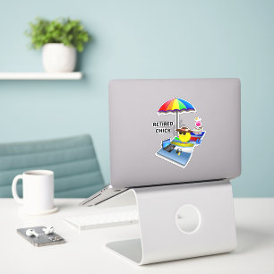 Gepensioneerde Chick, schattig en sassy Sticker