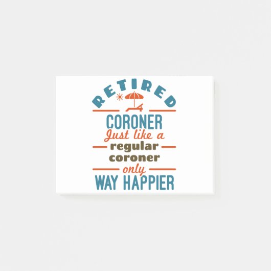Gepensioneerde coroner Retirement Medical Examinat Post-it® Notes (Voorkant)
