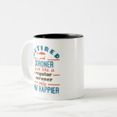 Gepensioneerde coroner Retirement Medical Examinat Tweekleurige Koffiemok (Voorkant links)