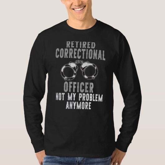 Gepensioneerde correctionele functionaris Pensioen T-shirt (Voorkant)