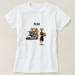 Gepensioneerde dame bezorger t-shirt