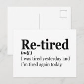 Gepensioneerde Definitie Grappig Pensioen Vader Ca Briefkaart (Voorkant / Achterkant)