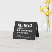 gepensioneerde definitie, grappige pensionering, g kaart (Gele Bloem)