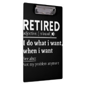 gepensioneerde definitie, grappige pensionering, g klembord (Rechts)