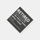 gepensioneerde definitie, grappige pensionering, g servet (Hoek)