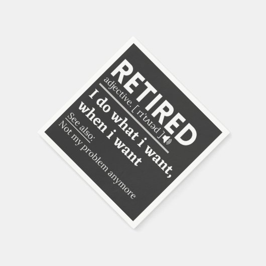 gepensioneerde definitie, grappige pensionering, g servet (Hoek)