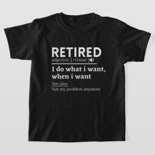 gepensioneerde definitie, grappige pensionering, g t-shirt