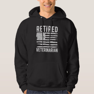 Gepensioneerde Dierenarts Beroep Amerikaanse Vlag Hoodie