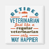Gepensioneerde diergeneeskundige verzorging magneet (Voorkant)
