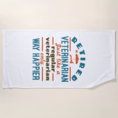 Gepensioneerde diergeneeskundige verzorging strandlaken (Voorkant)