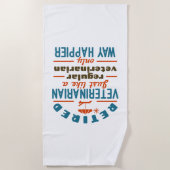 Gepensioneerde diergeneeskundige verzorging strandlaken (Voorkant)