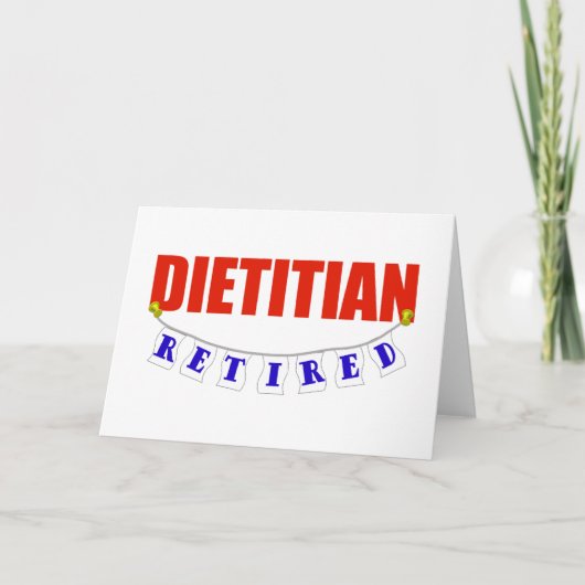 gepensioneerde diëtist kaart (Voorkant)
