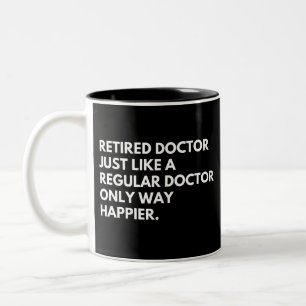 Gepensioneerde Dokter Grappig Werk Pensioen Tweekleurige Koffiemok