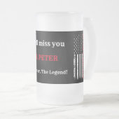 Gepensioneerde dokter USA noodvlag Matglas Bierpul (Voorkant rechts)