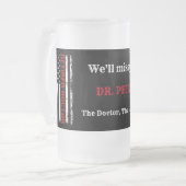 Gepensioneerde dokter USA noodvlag Matglas Bierpul (Voorkant links)