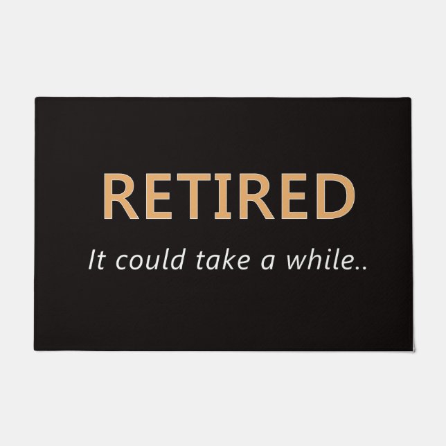 Gepensioneerde Doormat Deurmat (Voorkant)