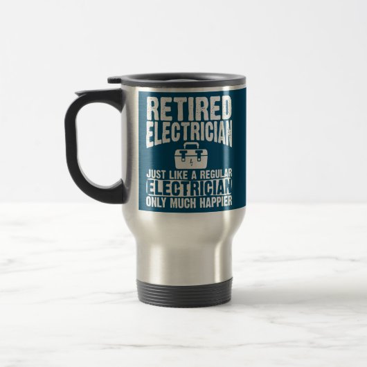 Gepensioneerde elektricien Apparel Funny Electrici Reisbeker (Links)