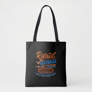 Gepensioneerde elektricien - Elektrische cadeautje Tote Bag