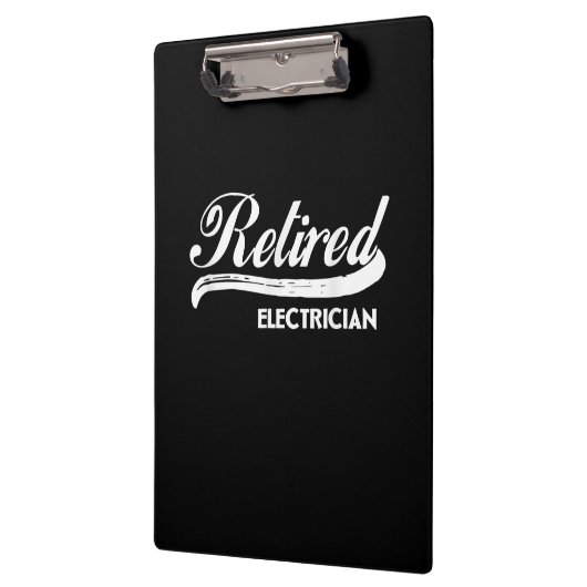 Gepensioneerde elektricien Funny Retirement Party  Klembord (Links)