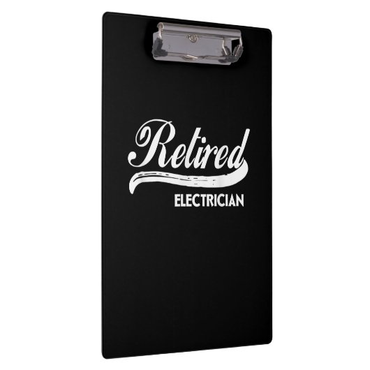 Gepensioneerde elektricien Funny Retirement Party Klembord (Rechts)