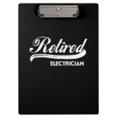 Gepensioneerde elektricien Funny Retirement Party  Klembord (Voorkant)