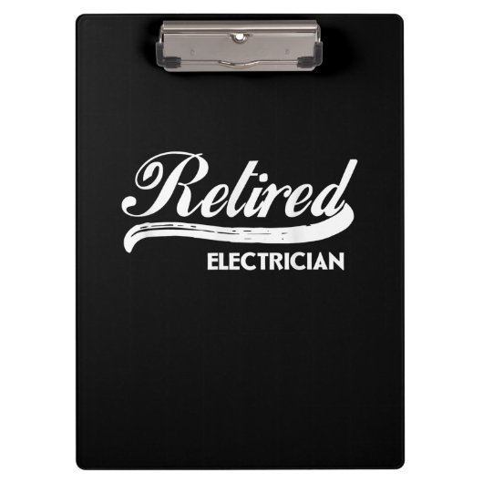 Gepensioneerde elektricien Funny Retirement Party  Klembord (Voorkant)