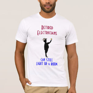 Gepensioneerde elektricien: Kan een kamer oplichte T-shirt