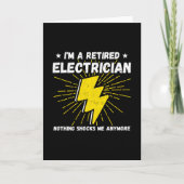 Gepensioneerde elektricien - niets schokte me kaart (Voorkant)